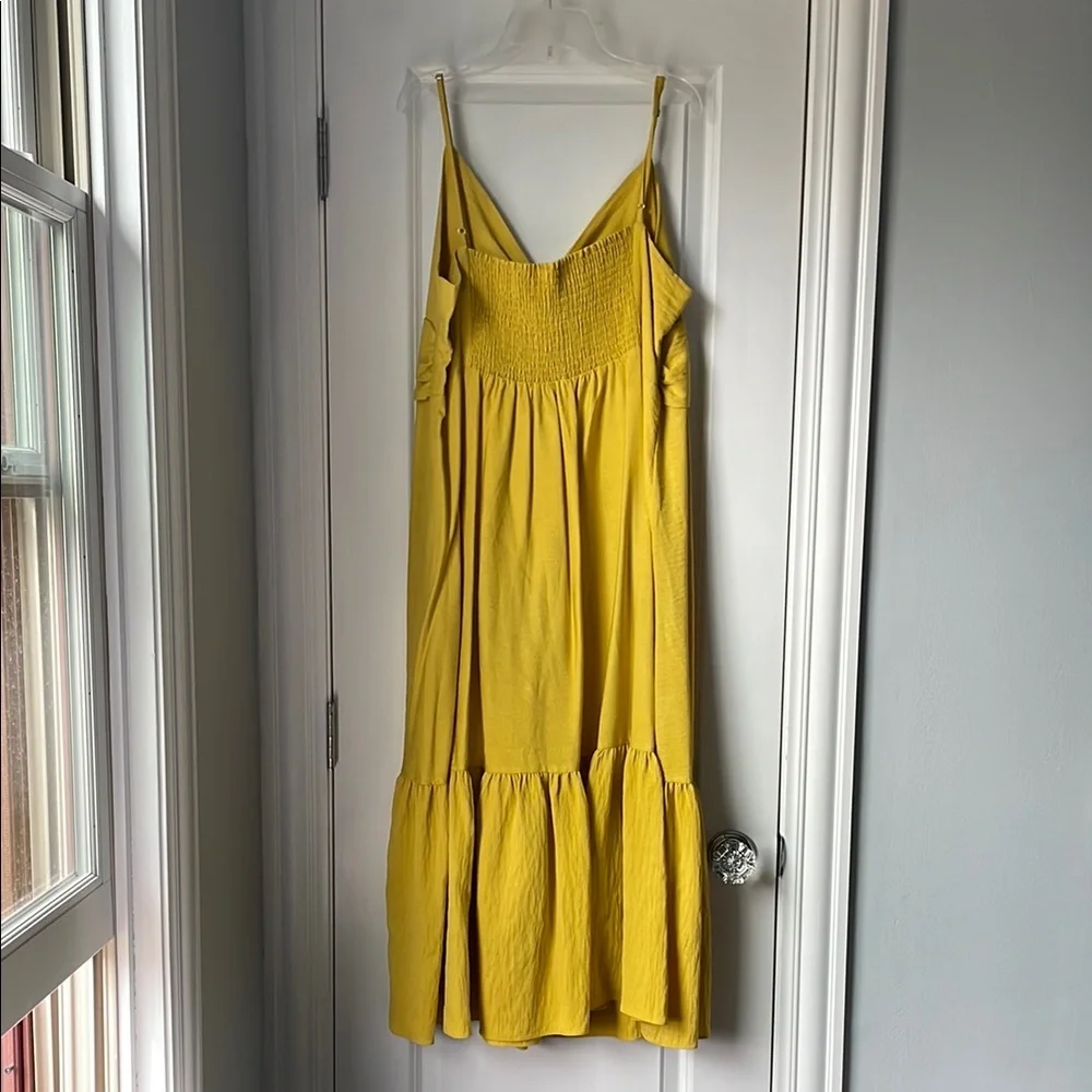 Banana Republic Sun Dress Yellow Sleeveless Dress Size 20 - Picture 2 of 4